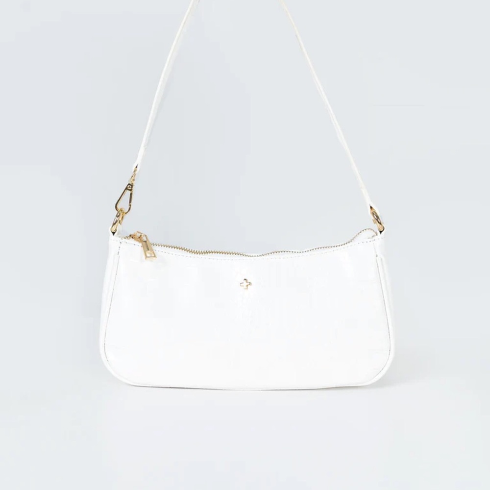 Princess Polly peta + jain shoulder bag white croc.